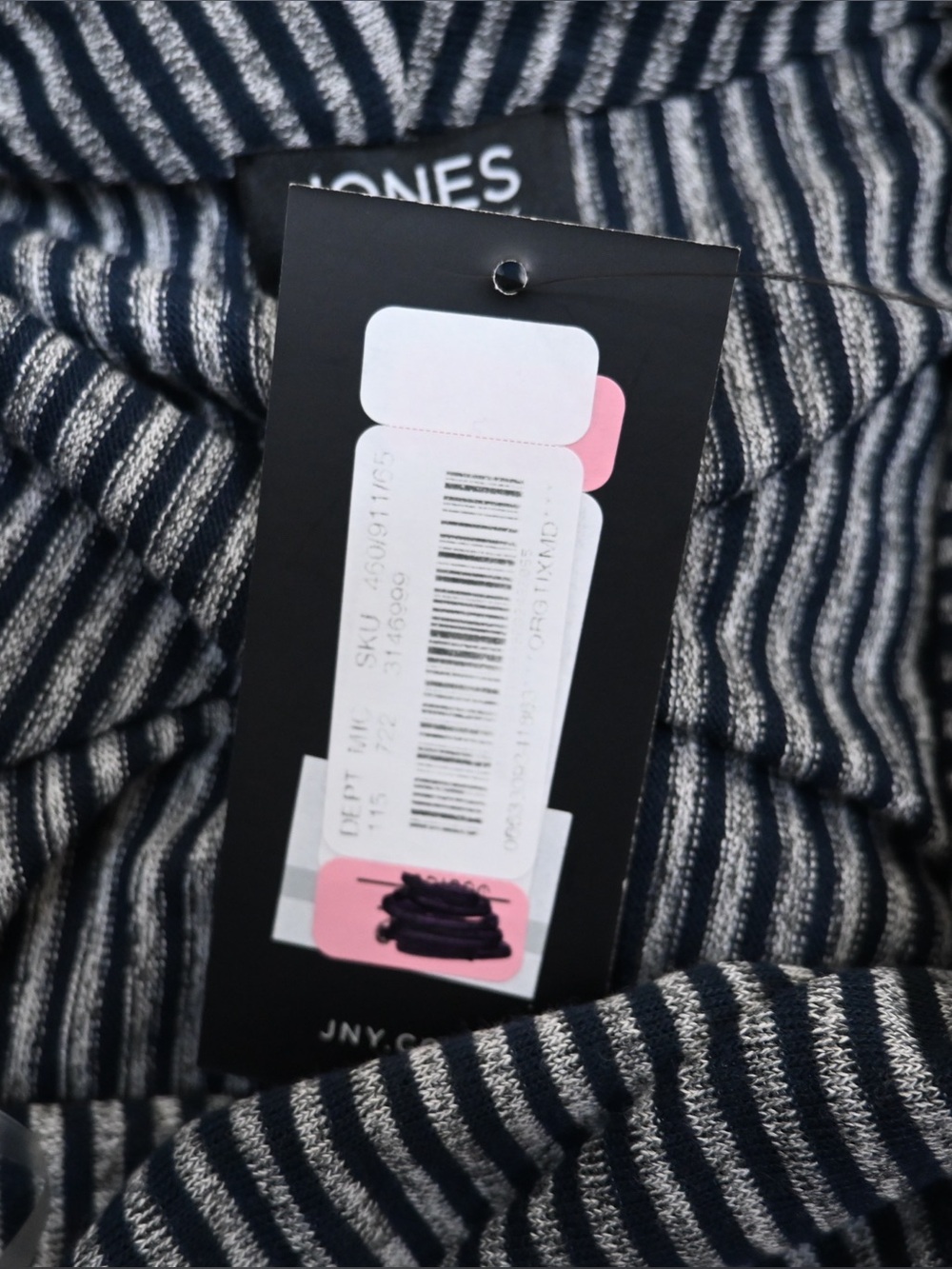 Jones New York Women's 1X Cowl Neck Vertical & Diagonal Stripes Flowy Tunic NEW - Picture 8 of 10
